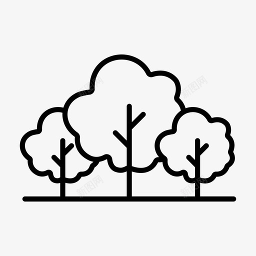 公园生态森林图标svg_新图网 https://ixintu.com 公园 树木 森林 生态