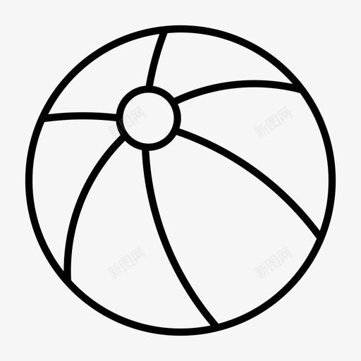 球沙滩球游戏图标svg_新图网 https://ixintu.com 排球 沙滩球 游戏 球 运动球