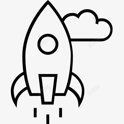 火箭导弹火箭发射图标svg_新图网 https://ixintu.com 600个金融平面图标 宇宙飞船 导弹 火箭 火箭发射 飞船