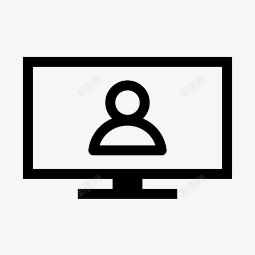 电视屏幕的人人电视图标svg_新图网 https://ixintu.com 人 电视 电视屏幕图标 电视屏幕的人