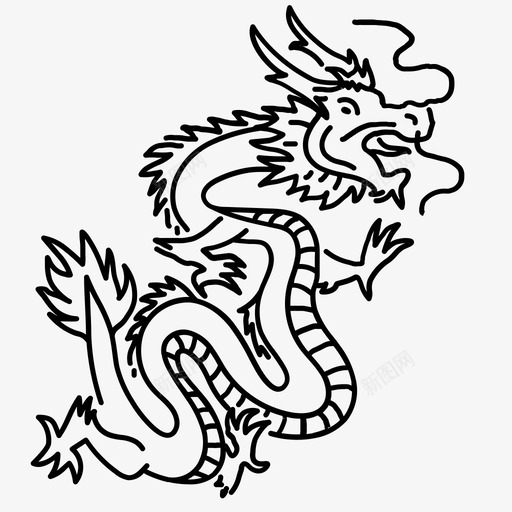 龙亚洲神话图标svg_新图网 https://ixintu.com 亚洲 神话 龙