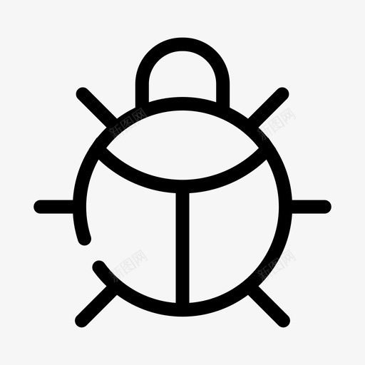 病毒甲虫臭虫图标svg_新图网 https://ixintu.com 甲虫 病毒 网络和搜索引擎优化营销 臭虫