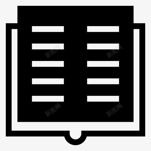 开放教育学习图标svg_新图网 https://ixintu.com 100个商业符号 学习 开卷 开放 教育 阅读
