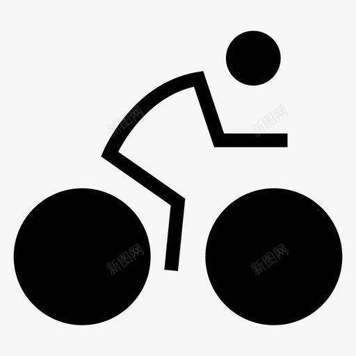 自行车骑自行车跑步图标svg_新图网 https://ixintu.com 自行车 购物电子商务符号图标 跑步 运动 骑自行车