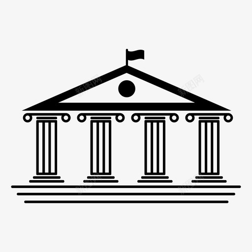 支柱法律建筑图标svg_新图网 https://ixintu.com 建筑 支柱 法律