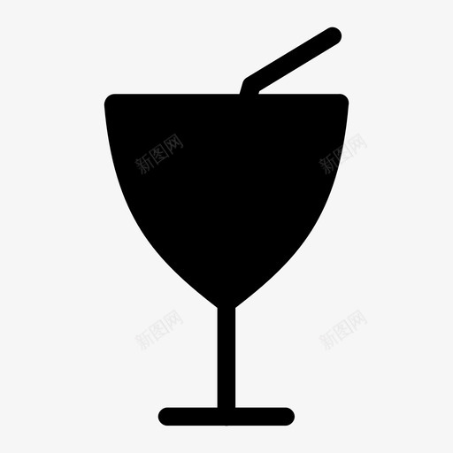 鸡尾酒杯酒饮料图标svg_新图网 https://ixintu.com 酒 饮料 鸡尾酒杯