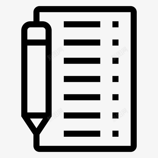 文件检查表文档图标svg_新图网 https://ixintu.com 业务线图标 文件 文档 格式 检查表 纸张 编辑