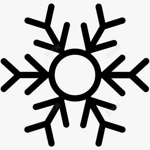 雪花圆圈冰图标svg_新图网 https://ixintu.com 冬天 冰 圆圈 雪花