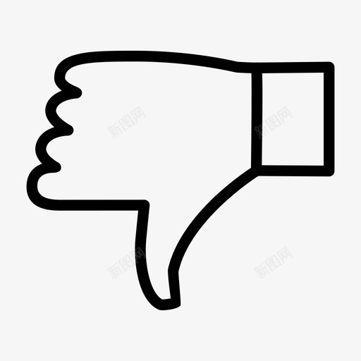 大拇指朝下不赞成不喜欢图标svg_新图网 https://ixintu.com 不喜欢 不赞成 大拇指朝下 手势 未经批准