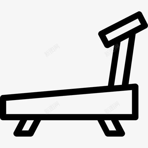跑步机健身健身器材图标svg_新图网 https://ixintu.com 健身 健身器材 医疗线图标 慢跑机 跑步机