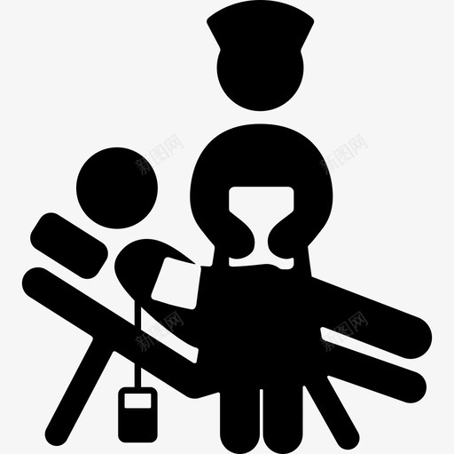 护士照顾病人病人人道主义者图标svg_新图网 https://ixintu.com 人道主义者 护士照顾病人 病人