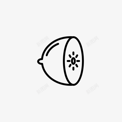 半柠檬食物水果图标svg_新图网 https://ixintu.com 切片 半柠檬 器皿和食物 水果 食物