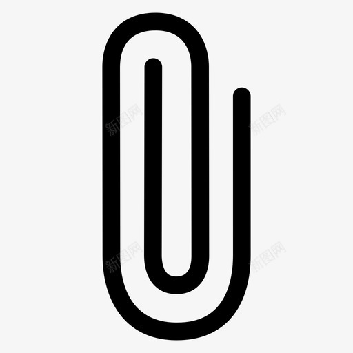 附件回形针图标svg_新图网 https://ixintu.com 回形针 附件