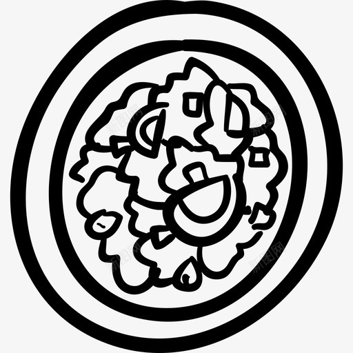手工烹调食物盘图标svg_新图网 https://ixintu.com 手工烹调食物盘