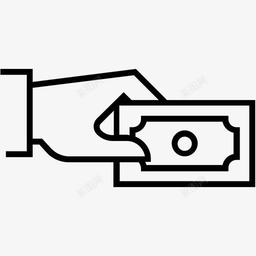 给钱钞票现金图标svg_新图网 https://ixintu.com 600个金融平面线图标 捐款 现金 纸币 给钱 钞票