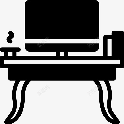 办公桌个人物品家具图标svg_新图网 https://ixintu.com smashicons家庭2个实心 个人物品 办公桌 家具 家用
