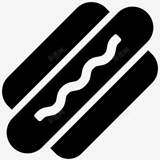 热狗面包快餐图标svg_新图网 https://ixintu.com 垃圾 快餐 热狗 芥末 面包 食物 食物填充