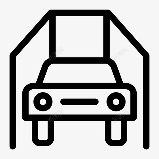 车库房子停车场图标svg_新图网 https://ixintu.com 保护 停车场 房子 车库