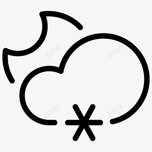 partly snow2svg_新图网 https://ixintu.com partly snow2