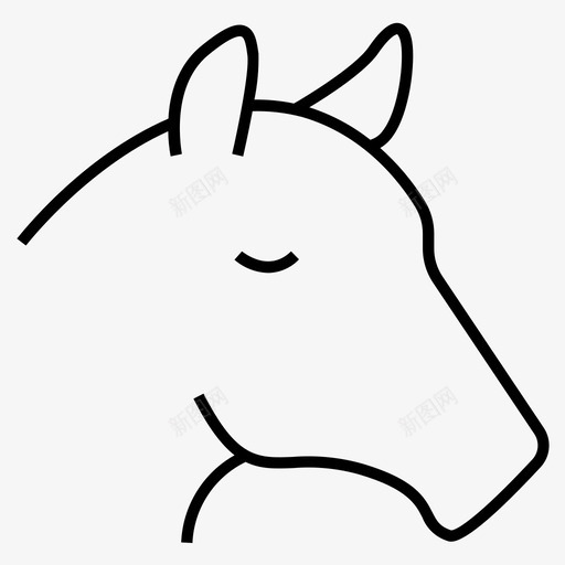 马动物农场图标svg_新图网 https://ixintu.com 农场 动物 纯种 马 马收藏