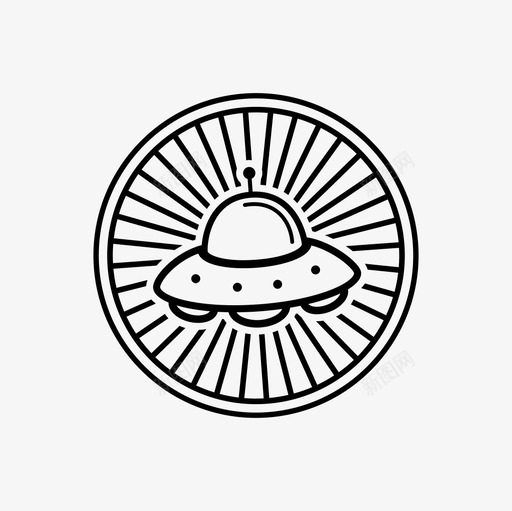 不明飞行物地球图标svg_新图网 https://ixintu.com 不明飞行物地球