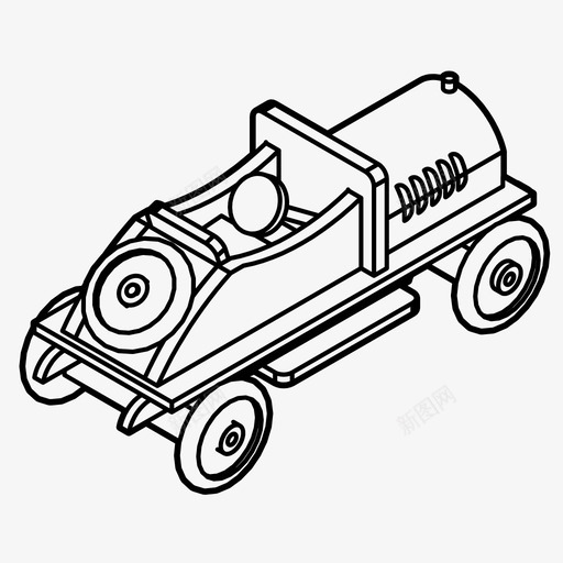 玩具车游戏比赛图标svg_新图网 https://ixintu.com 复古 比赛 游戏 玩具车 赛车