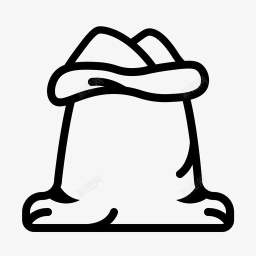 袋面粉包装图标svg_新图网 https://ixintu.com 包装 厨房调味料 袋 调味料 面粉 香料