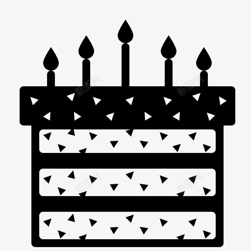 生日蛋糕烘焙庆祝图标svg_新图网 https://ixintu.com 庆祝 烘焙 生日蛋糕 祝福