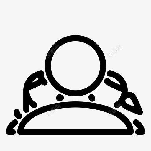 用户客户领导图标svg_新图网 https://ixintu.com 人员 团队 客户 用户 职能部门 领导