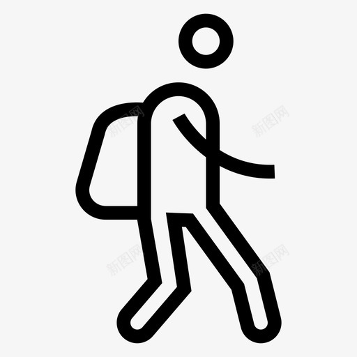跑步慢跑马拉松图标svg_新图网 https://ixintu.com 慢跑 步行 跑步 运动 运动健身线图标 马拉松