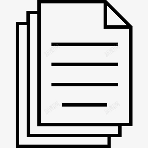 纸张文章文具图标svg_新图网 https://ixintu.com 600个金融平面线图标 书写纸 文具 文章 纸张