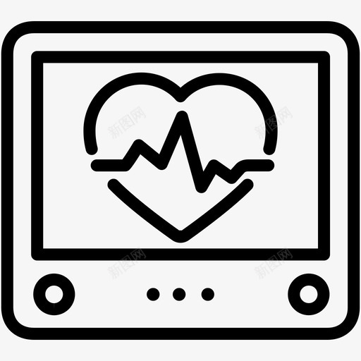 心电图检查心跳救生索图标svg_新图网 https://ixintu.com 医疗 心电图检查 心跳 搏动 救生索 脉搏