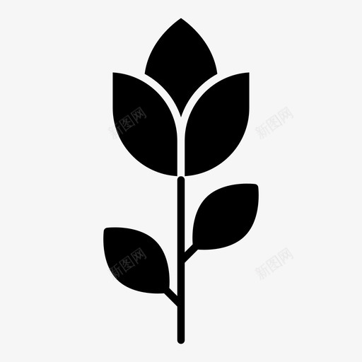 花开花玫瑰图标svg_新图网 https://ixintu.com 开花 玫瑰 花 花pt2