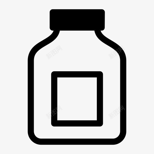 罐子容器玻璃罐图标svg_新图网 https://ixintu.com 容器 有标签的罐子 玻璃罐 罐子