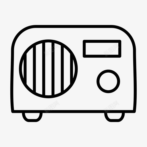 收音机电台立体声音响图标svg_新图网 https://ixintu.com 收音机 电台 立体声音响