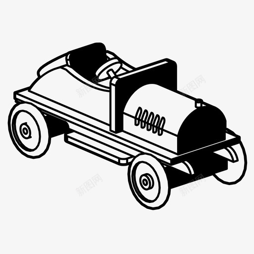 玩具车游戏比赛图标svg_新图网 https://ixintu.com 复古 比赛 游戏 玩具车 赛车