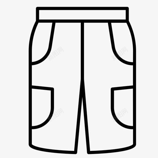 裤子牛仔裤短裤图标svg_新图网 https://ixintu.com 休闲裤 牛仔裤 短裤 裤子 裤子系列