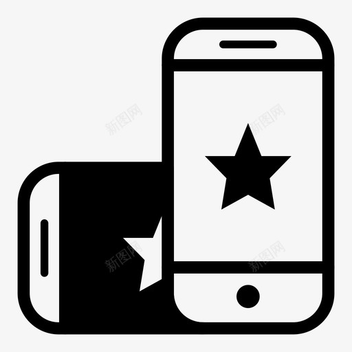 智能手机之星最爱模型图标svg_新图网 https://ixintu.com 智能手机之星 智能手机模型1 最爱 模型