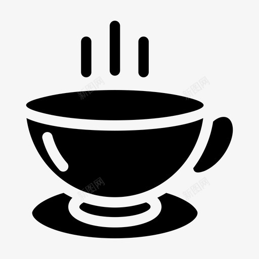 茶杯咖啡玻璃杯图标svg_新图网 https://ixintu.com 咖啡 玻璃杯 茶杯