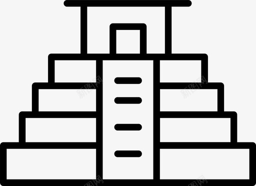 奇琴伊萨景点墨西哥图标svg_新图网 https://ixintu.com 墨西哥 奇琴伊萨 尤卡坦语 旅游 景点 金字塔