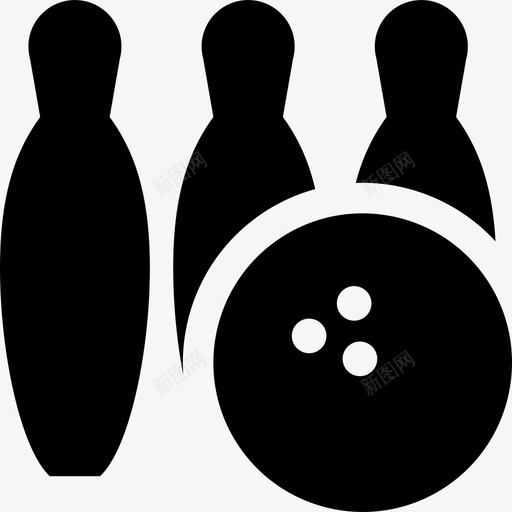 三个保龄球和球体育poi活动图标svg_新图网 https://ixintu.com poi活动 三个保龄球和球 体育