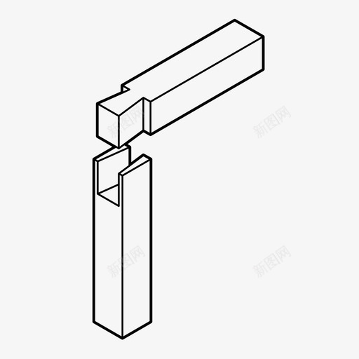 燕尾榫接合木匠连接图标svg_新图网 https://ixintu.com 木匠 木工 燕尾榫接合 细木工 细部 连接