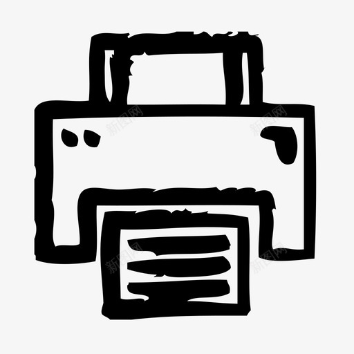 打印机设备电子设备图标svg_新图网 https://ixintu.com 小工具 打印机 电子设备 硬件 草图 设备