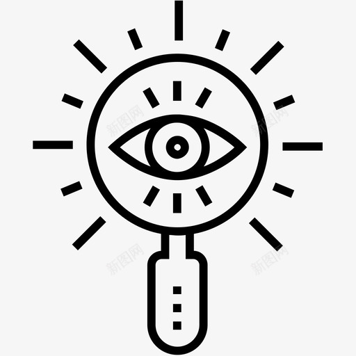 监控眼睛放大镜图标svg_新图网 https://ixintu.com 1400网页和搜索引擎优化平面线图标 搜索引擎优化 放大镜 监控 眼睛 视图