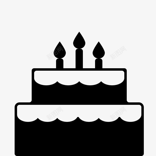 生日蛋糕烘焙庆祝图标svg_新图网 https://ixintu.com 庆祝 烘焙 生日蛋糕 祝福