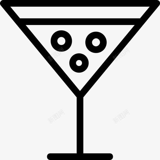 鸡尾酒饮料玻璃杯图标svg_新图网 https://ixintu.com 派对和庆典系列图标 玻璃杯 软饮料 饮料 马提尼 鸡尾酒