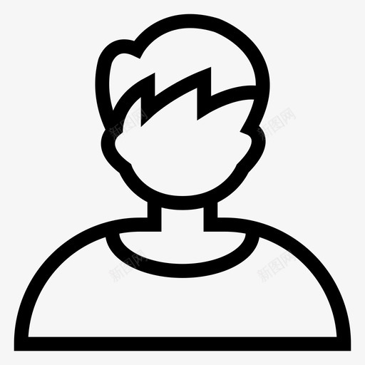 儿童化身男孩图标svg_新图网 https://ixintu.com 人 儿童 化身 化身线图标 用户 男人 男孩