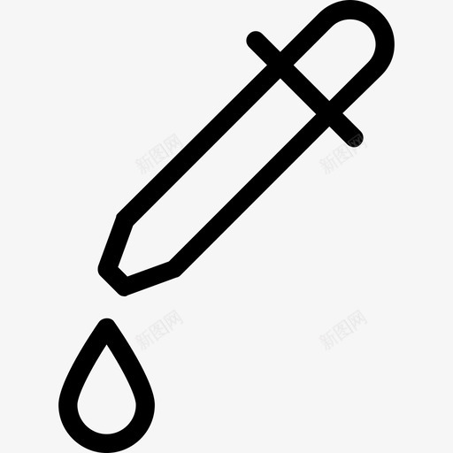 滴管化学滴管颜色选择器图标svg_新图网 https://ixintu.com 化学滴管 吸管 实验室工具 滴管 科学和技术线图标 颜色选择器