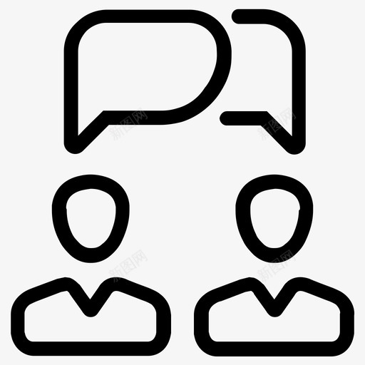 商务交流聊天谈话图标svg_新图网 https://ixintu.com 商务交流 商务和金融概要 聊天 谈话