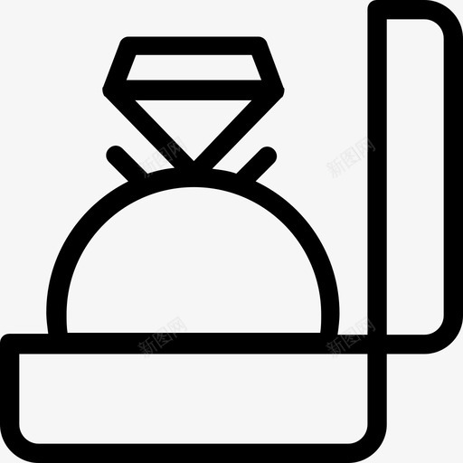 结婚戒指钻戒宝石戒指图标svg_新图网 https://ixintu.com 宝石戒指 爱情和婚礼系列图标 珠宝戒指 结婚戒指 钻戒